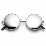 Adam Jones Men Silver Mirrored Round Sunglass