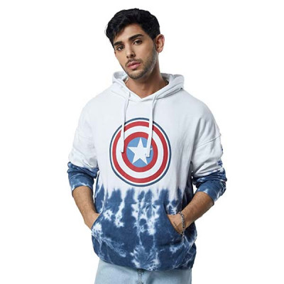 The Souled Store| Official Captain America: Shield Tie Dye Mens and Boys Hoodies